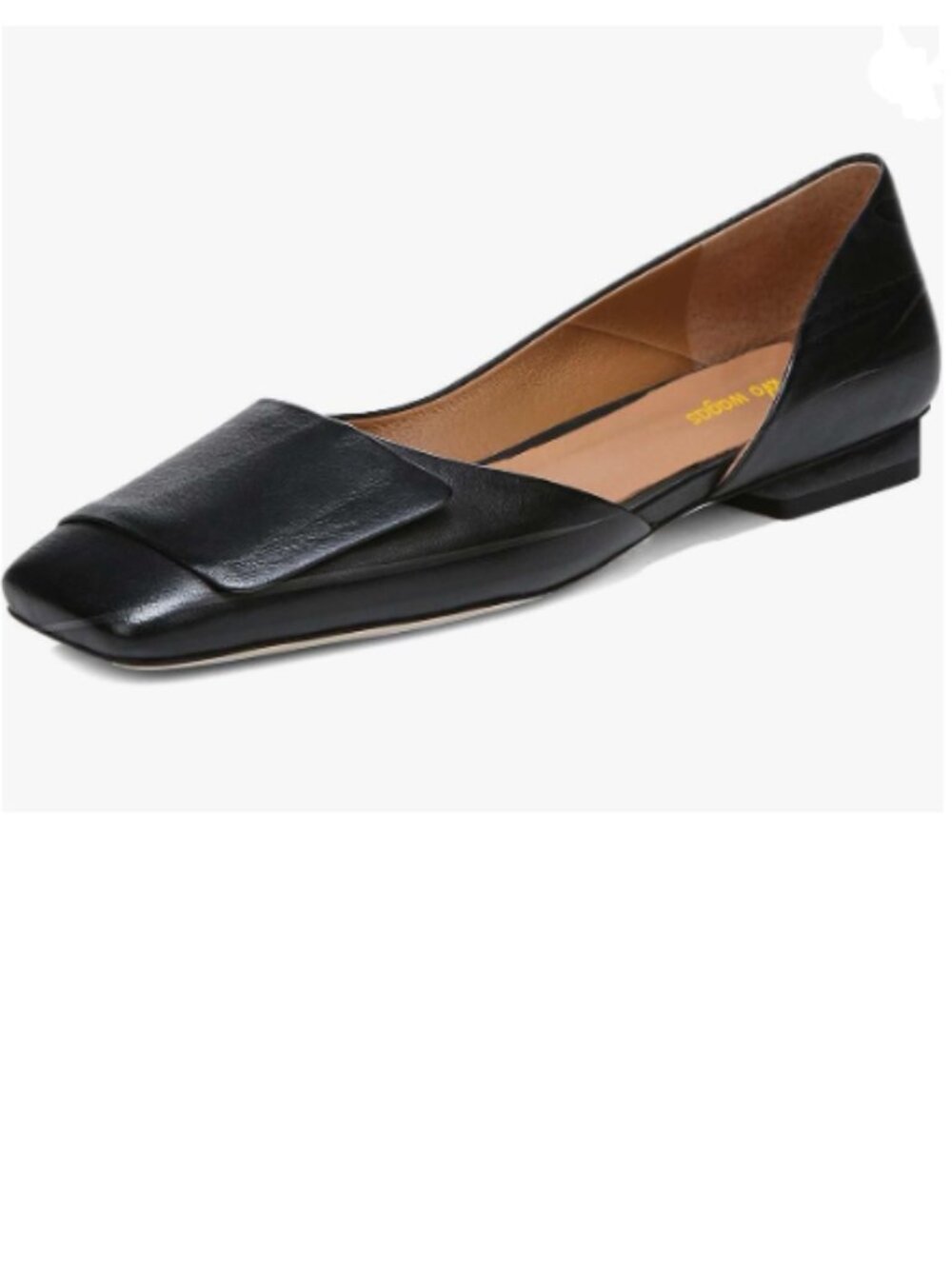 Black Womens Fashion Pumps Side Cut Chunky Low Heel Square Toe Slip On Shoes